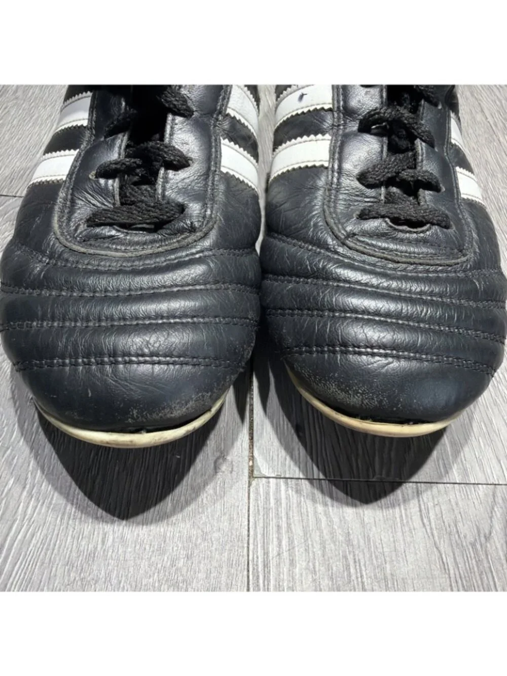 Adidas Copa Mundial Shoes Men 5.5  W 7Black Leather Soccer Cleats Germany 015110